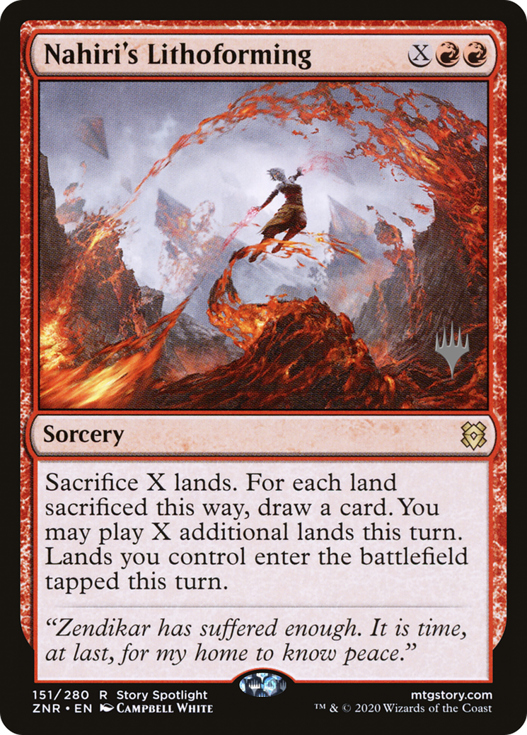 Nahiri's Lithoforming (PPZNR-151P) - Zendikar Rising Promos (Promo Pack) Foil