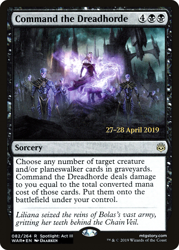 Command the Dreadhorde (PRE-82S) - War of the Spark Promos (Prerelease) Foil
