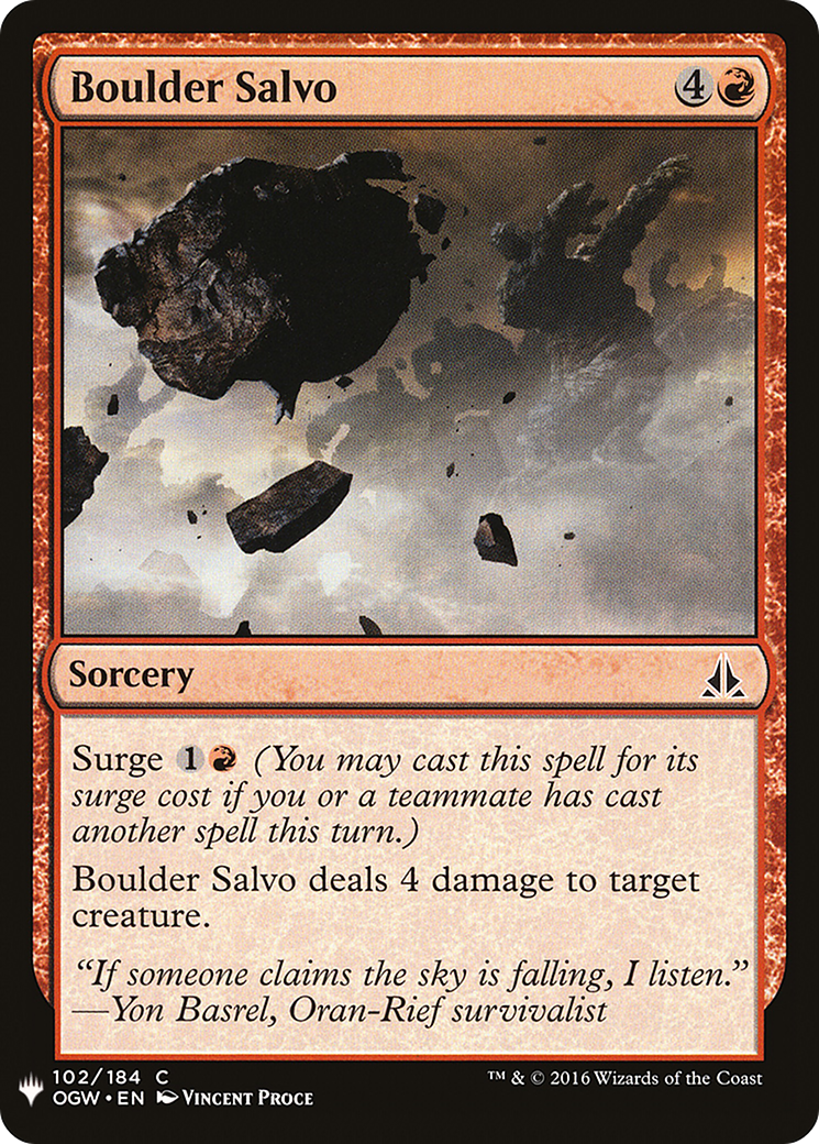 Boulder Salvo (LIST-OGW-102) - The List