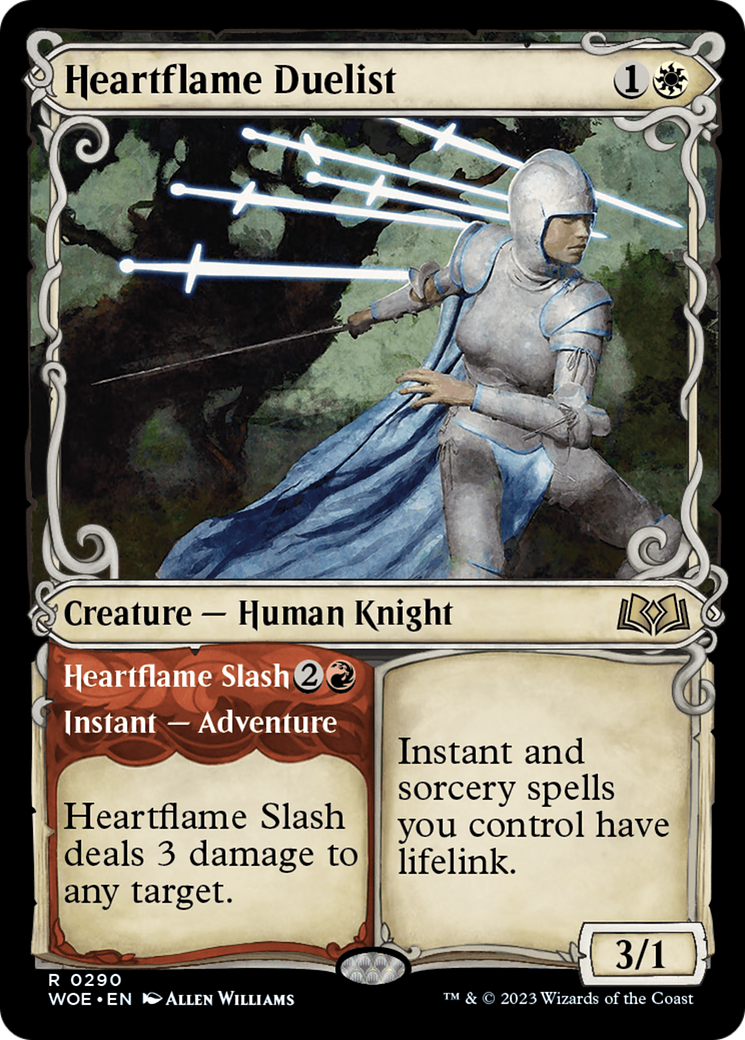 Heartflame Duelist // Heartflame Slash (WOE-290) - Wilds of Eldraine: (Showcase) Foil