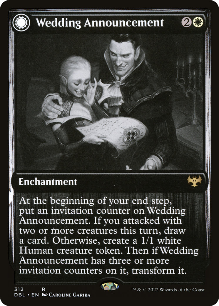 Wedding Announcement (DBL-312) - Innistrad: Double Feature: (Double Faced Transform)