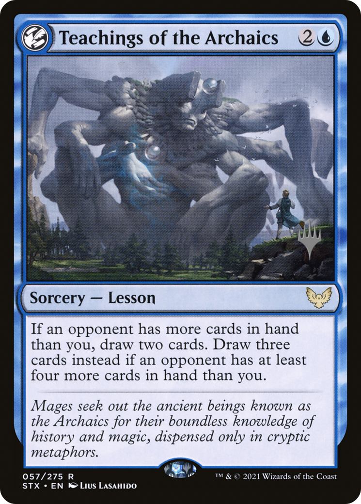 Teachings of the Archaics (PPSTX-057) - Strixhaven: School of Mages Promos: (lesson) (Promo Pack) Foil