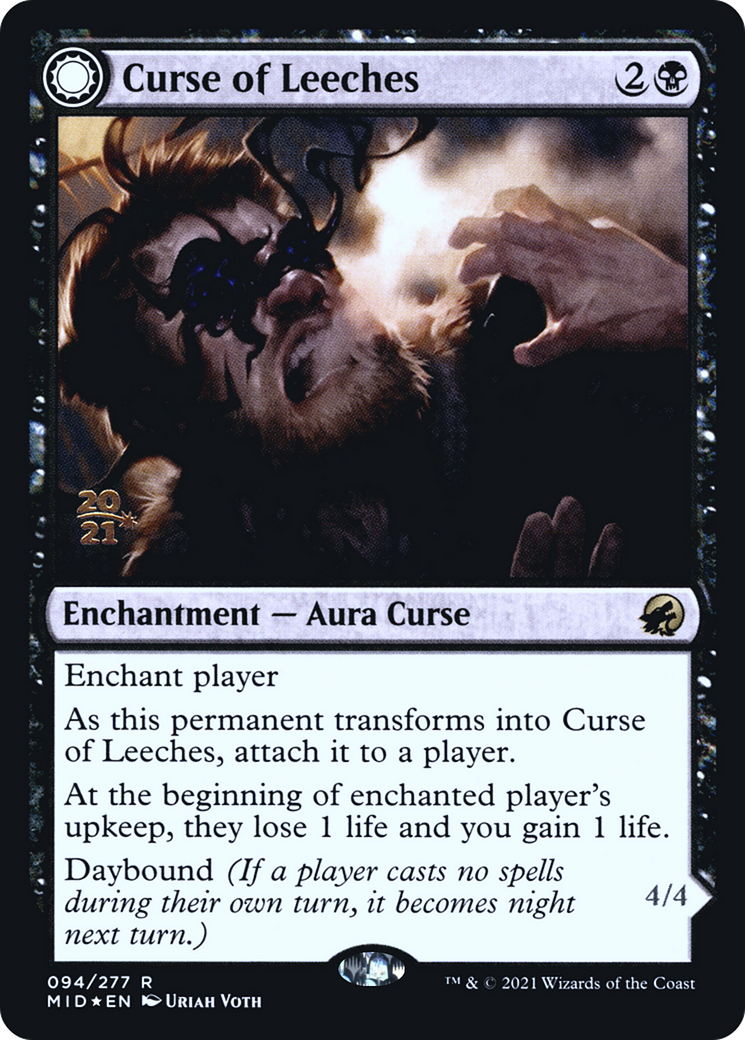 Curse of Leeches (PRE-94S) - Innistrad: Midnight Hunt Promos: (Double Faced Transform) Foil