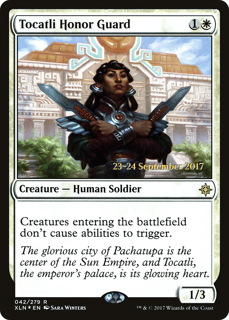 Tocatli Honor Guard (PRE-42S) - Ixalan Promos (Prerelease) Foil
