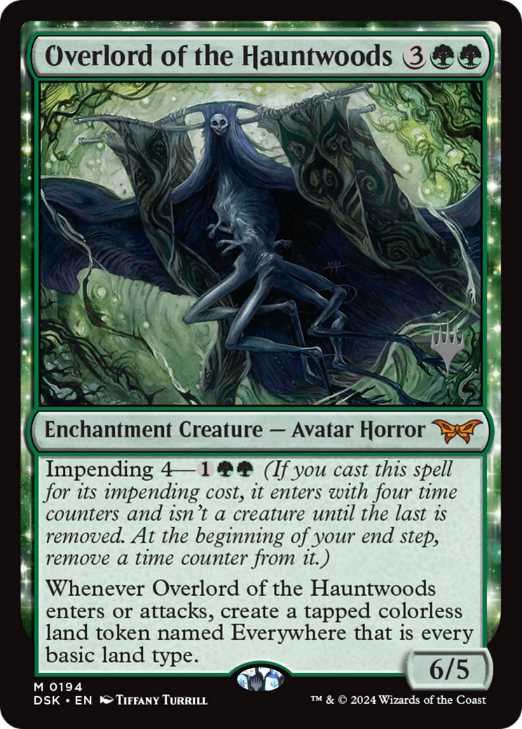 Overlord of the Hauntwoods (PPDSK-194) - Duskmourn: House of Horror Promos Foil (Promo Pack)