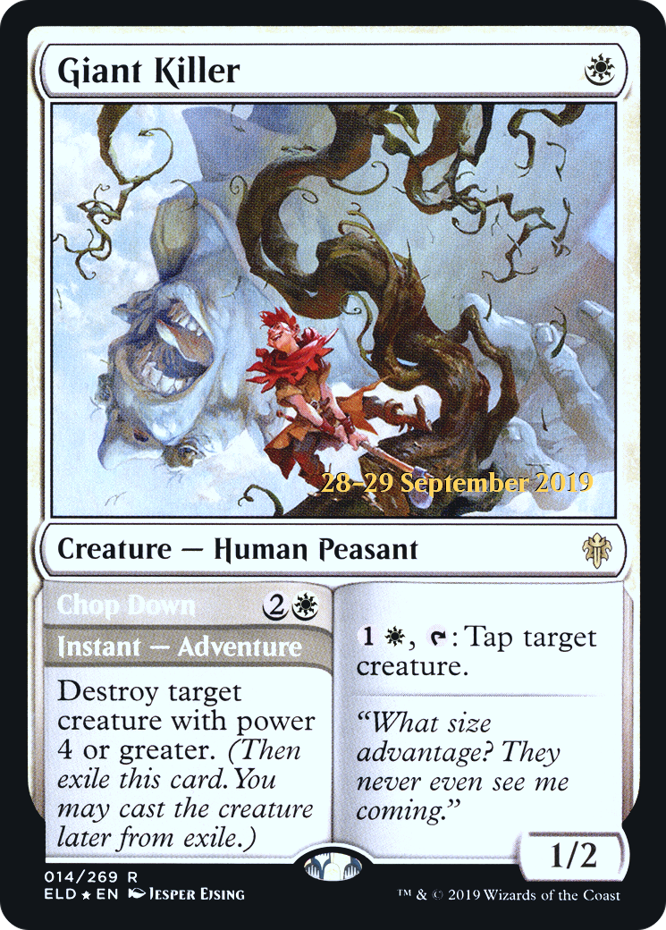 Giant Killer // Chop Down (PRE-14S) - Throne of Eldraine Promos (Prerelease) Foil