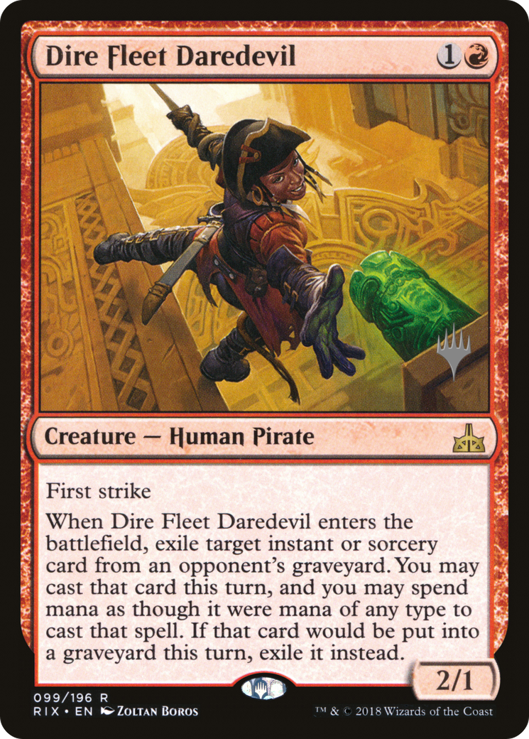 Dire Fleet Daredevil (PPM20-99P) - Rivals of Ixalan Promos (Promo Pack) Foil