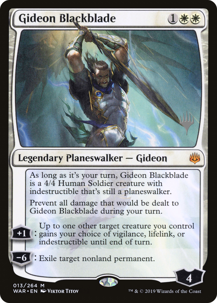 Gideon Blackblade (PPELD-13P) - War of the Spark Promos (Promo Pack)