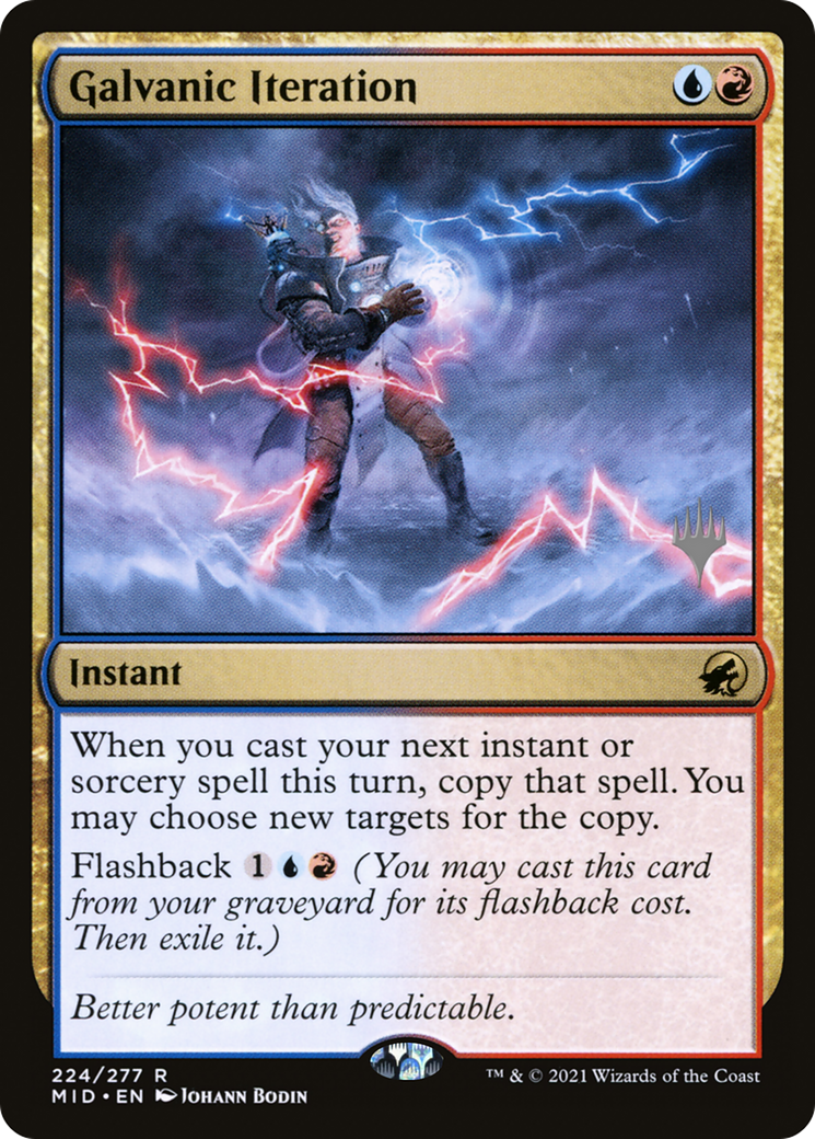 Galvanic Iteration (PPMID-224P) - Innistrad: Midnight Hunt Promos (Promo Pack) Foil