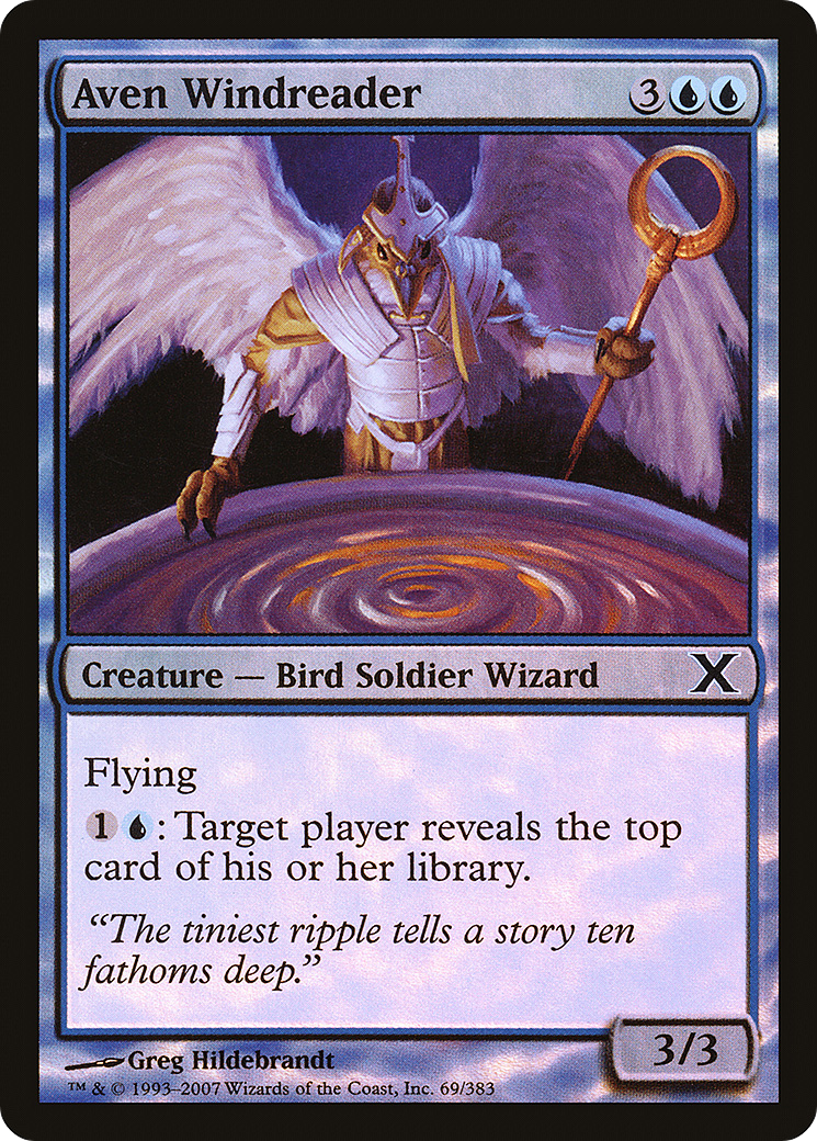 Aven Windreader (10E-69★) - Tenth Edition Foil