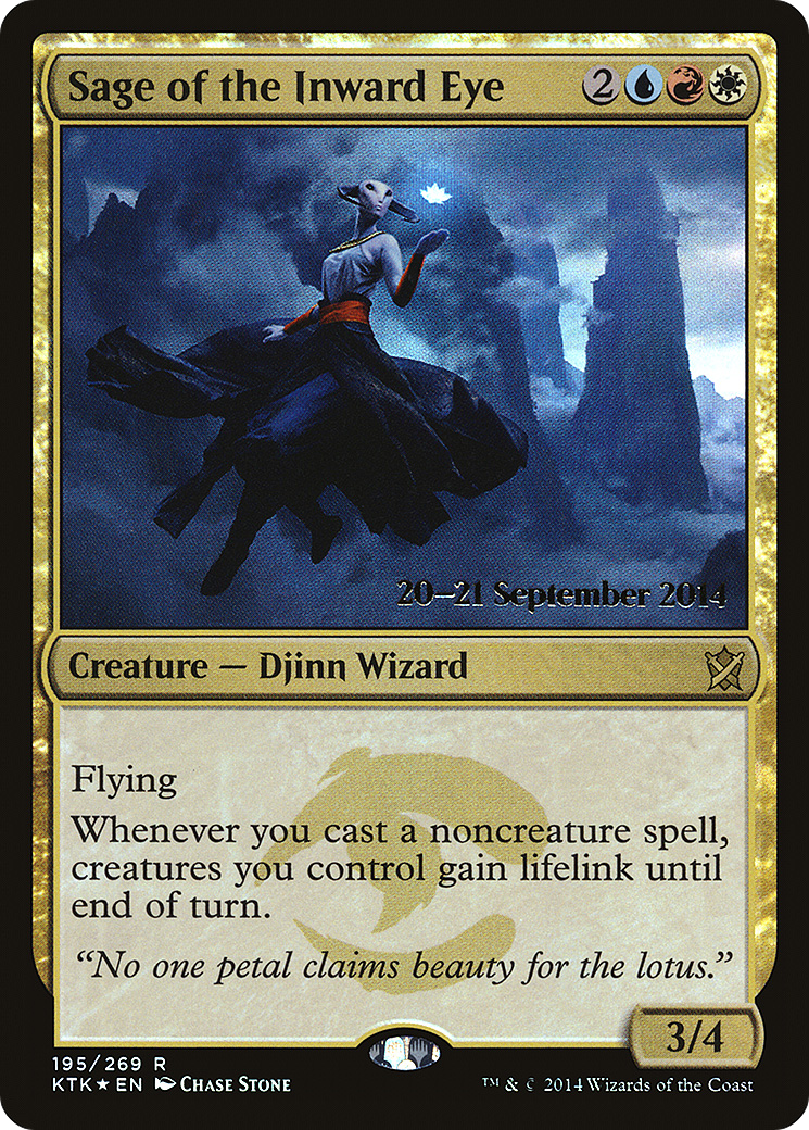 Sage of the Inward Eye (PRE-195S) - Khans of Tarkir Promos (Prerelease) Foil