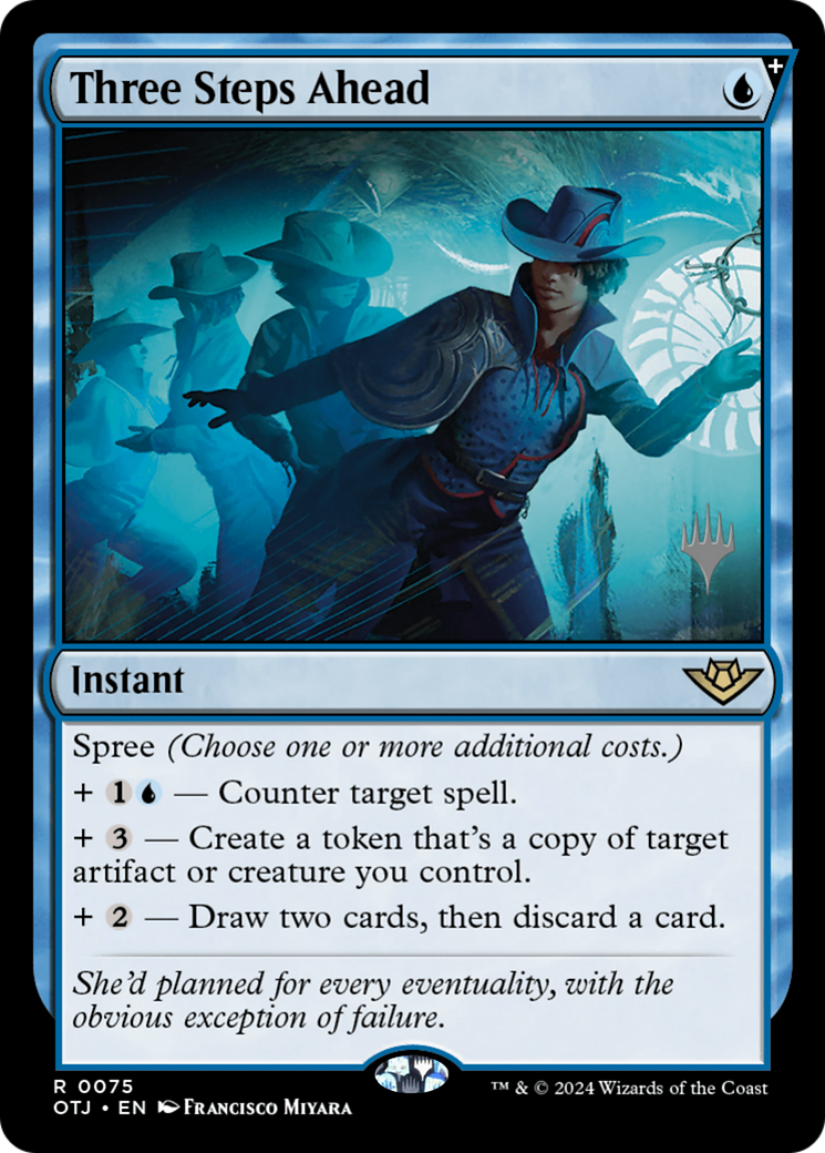 Three Steps Ahead (PPOTJ-075) - Outlaws of Thunder Junction Promos (Promo Pack) Foil