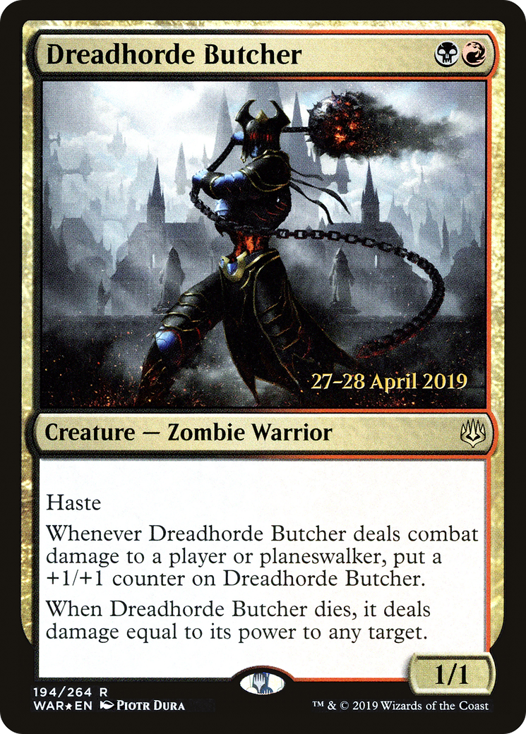 Dreadhorde Butcher (PRE-194S) - War of the Spark Promos (Prerelease) Foil