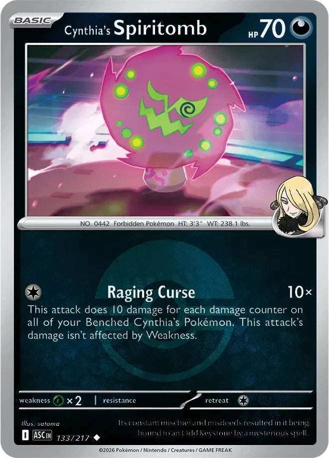 Cynthia's Spiritomb (Poke Ball) (133/217) - ME Ascended Heroes Reverse Holofoil - Uncommon