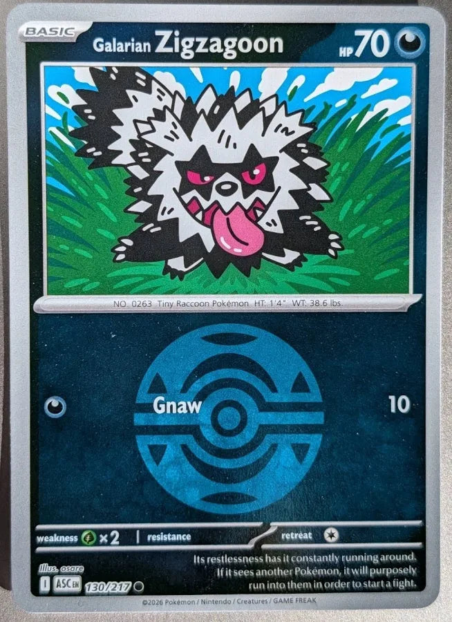 Galarian Zigzagoon (Dusk Ball) (130) - ME Ascended Heroes Reverse Holofoil - Common