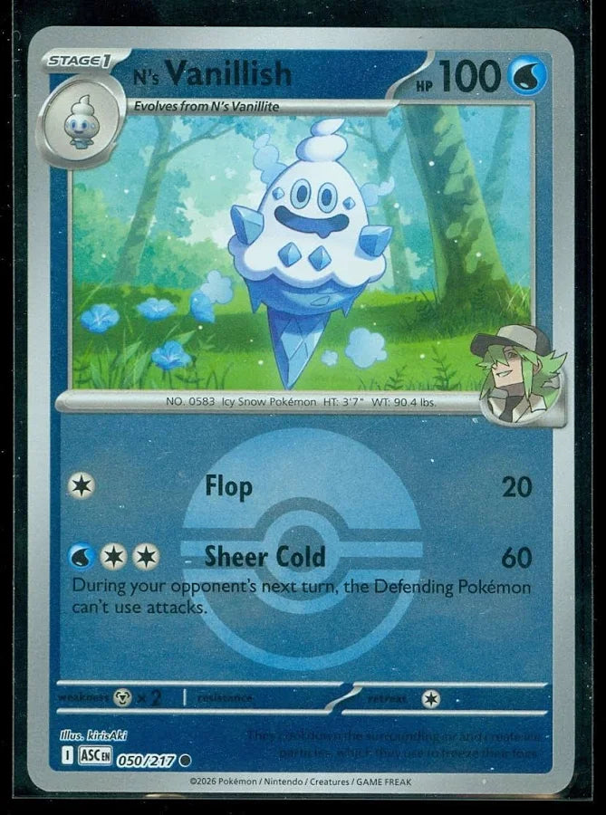 N's Vanillish (Poke Ball) (50) - ME Ascended Heroes Reverse Holofoil - Common