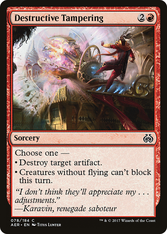 Destructive Tampering (AER-078) - Aether Revolt Foil