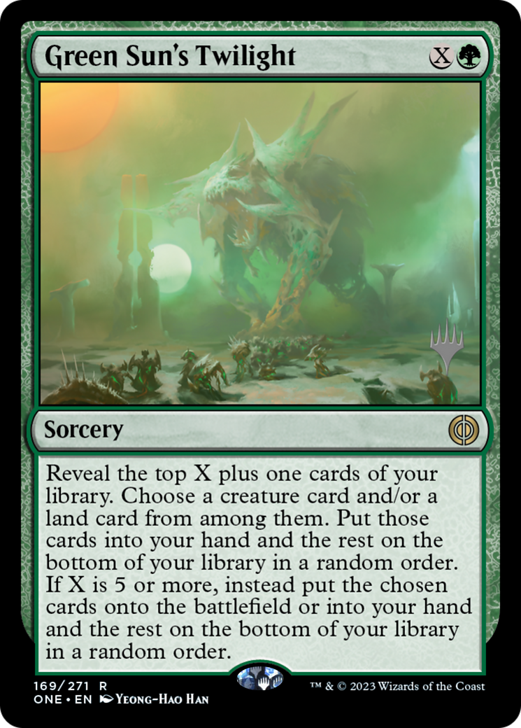 Green Sun's Twilight (PONE-169P) - Phyrexia: All Will Be One Promos Foil