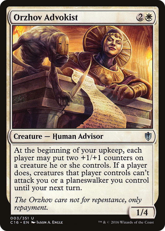 Orzhov Advokist (C16-003) - Commander 2016