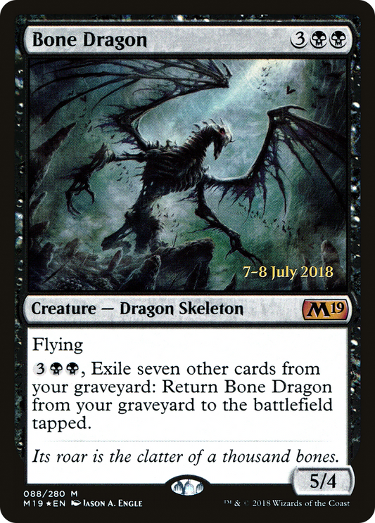 Bone Dragon (PRE-88S) - Core Set 2019 Promos Foil