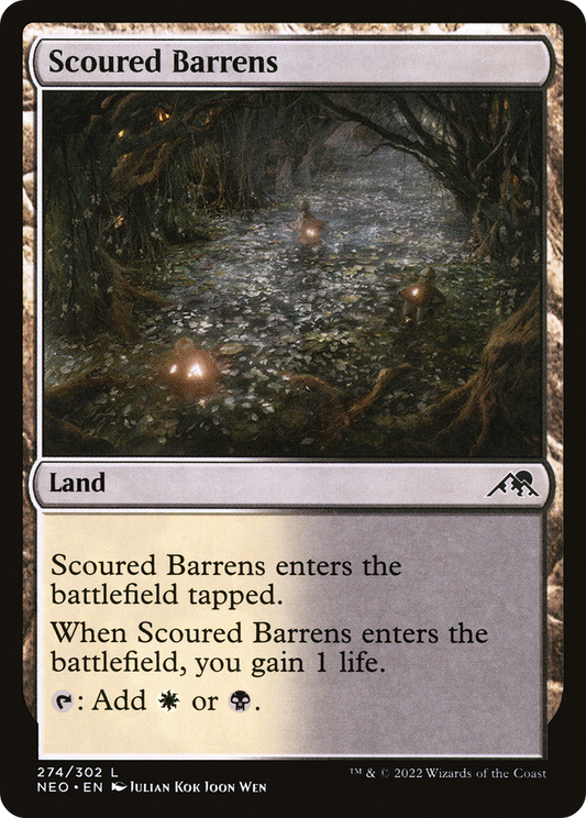 Scoured Barrens (NEO-274) - Kamigawa: Neon Dynasty Foil