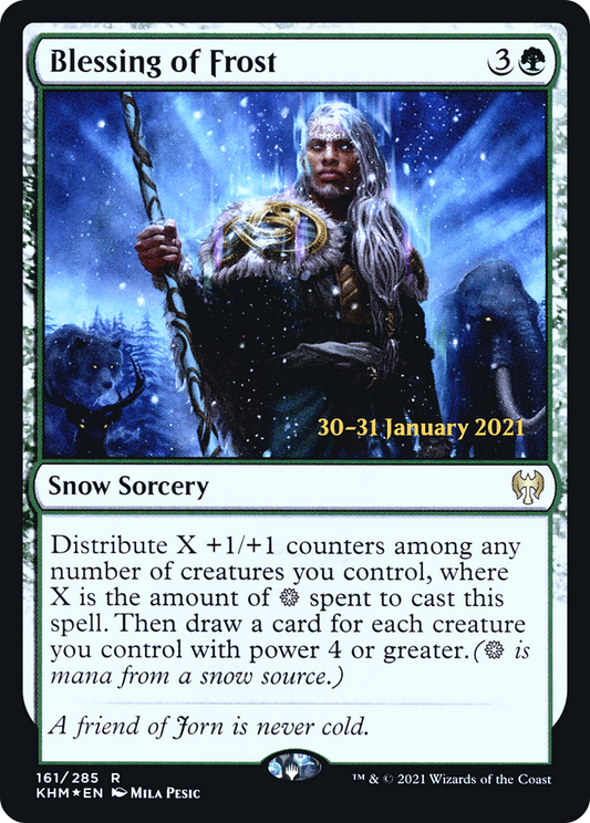 Blessing of Frost (PRE-161S) - Kaldheim Promos: (snow) (Prerelease) Foil