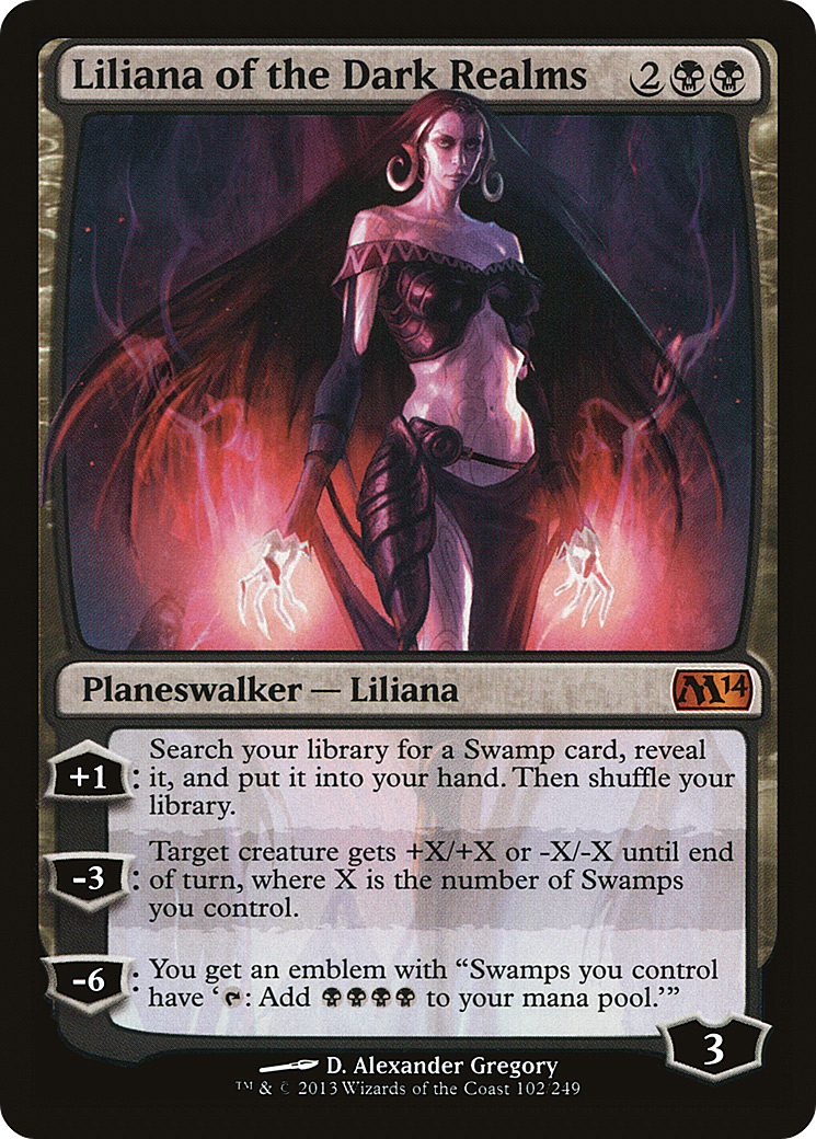 Liliana of the Dark Realms (M14-102) - Magic 2014 Foil