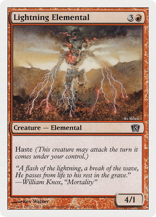 Lightning Elemental (8ED-201) - Eighth Edition