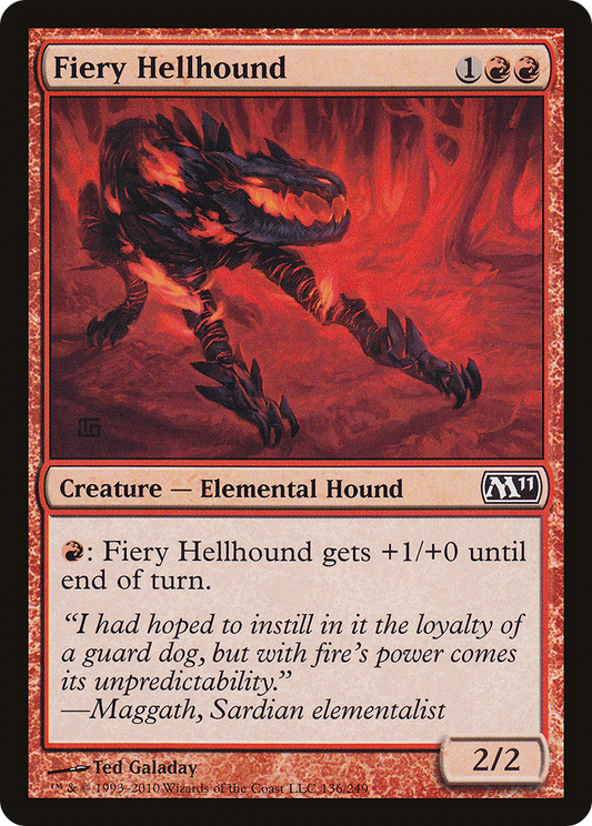 Fiery Hellhound (M11-136) - Magic 2011 Foil