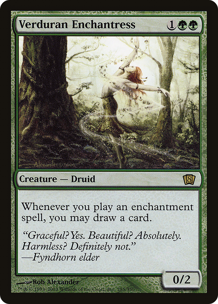 Verduran Enchantress (8ED-285★) - Eighth Edition Foil