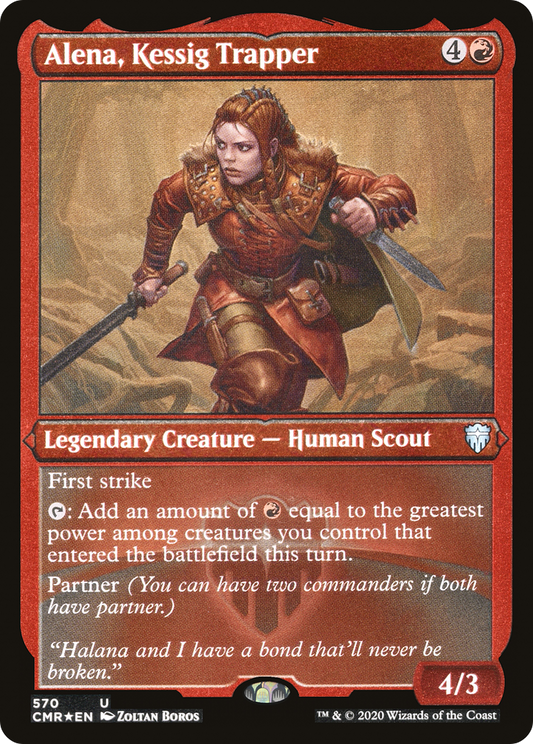 Alena, Kessig Trapper (CMR-570) - Commander Legends Etched Foil