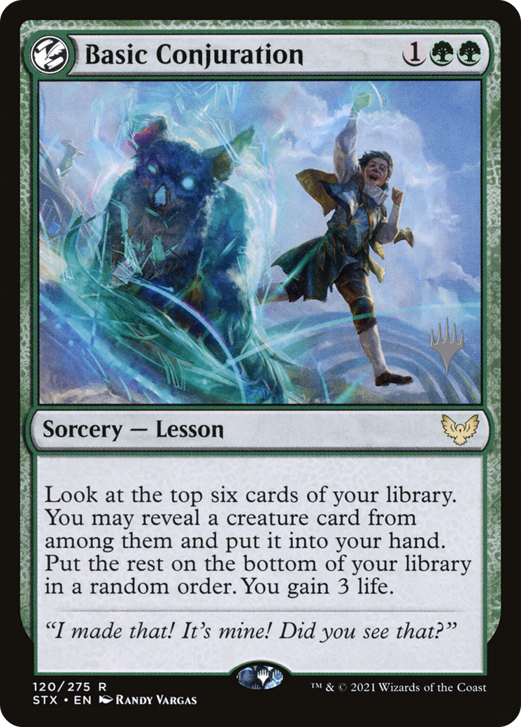 Basic Conjuration (PSTX-120P) - Strixhaven: School of Mages Promos: (lesson) Foil