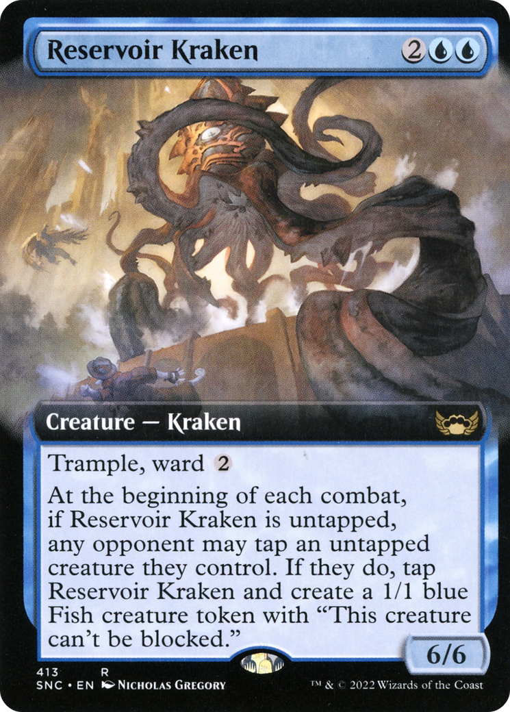 Reservoir Kraken (Extended Art)  (SNC-413) - Streets of New Capenna: (Extended Art) Foil