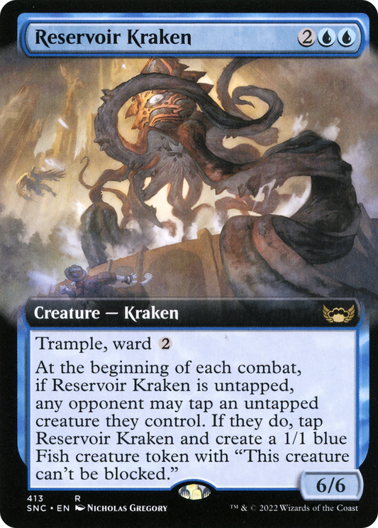 Reservoir Kraken (Extended Art)  (SNC-413) - Streets of New Capenna: (Extended Art) Foil
