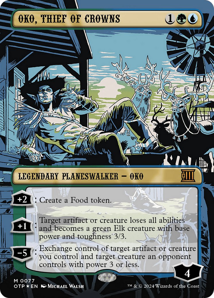 Oko, Thief of Crowns (OTP-077) - Breaking News (Borderless) Foil