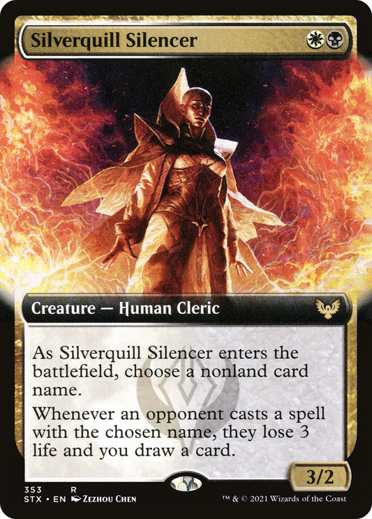 Silverquill Silencer (STX-353) - Strixhaven: School of Mages: (Extended Art) Foil