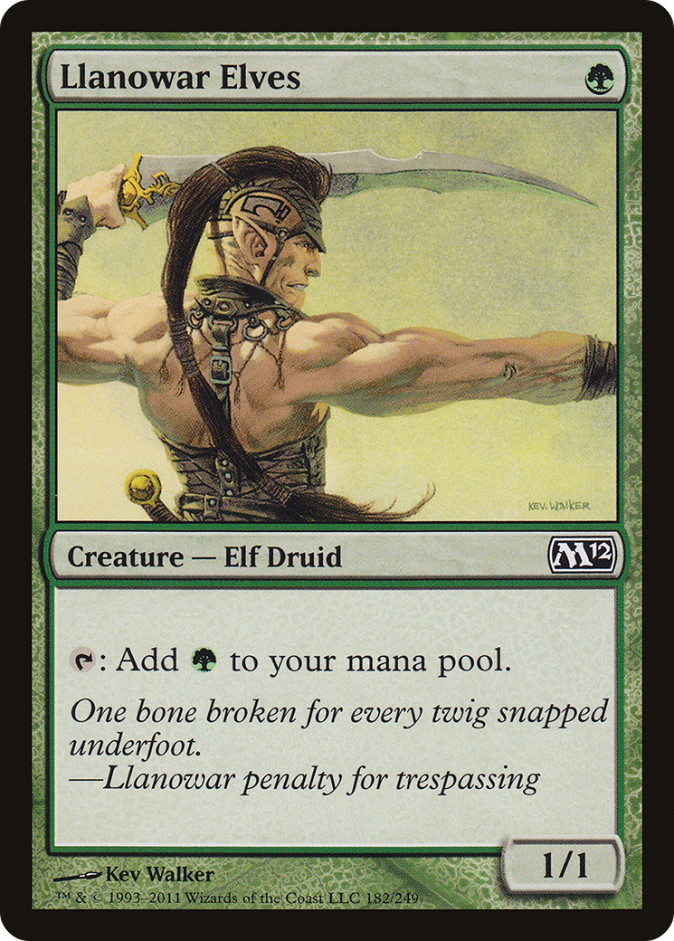 Llanowar Elves (M12-182) - Magic 2012 Foil