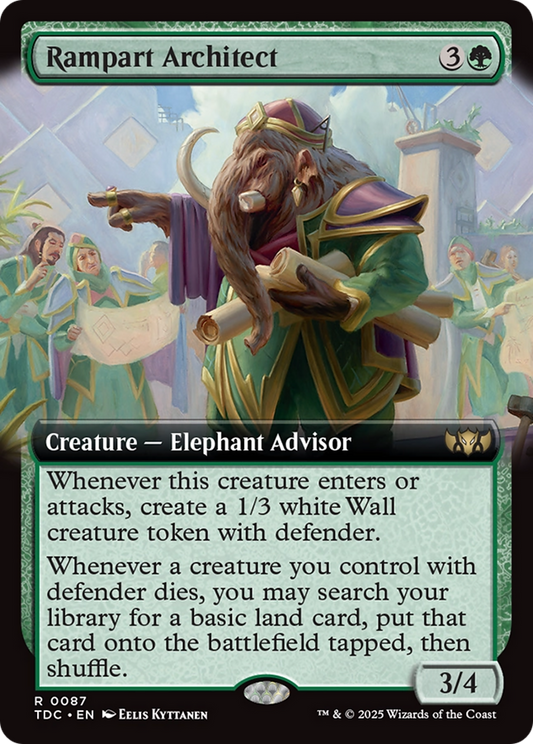 Rampart Architect (TDC-087) - Commander: Tarkir: Dragonstorm: (Extended Art)