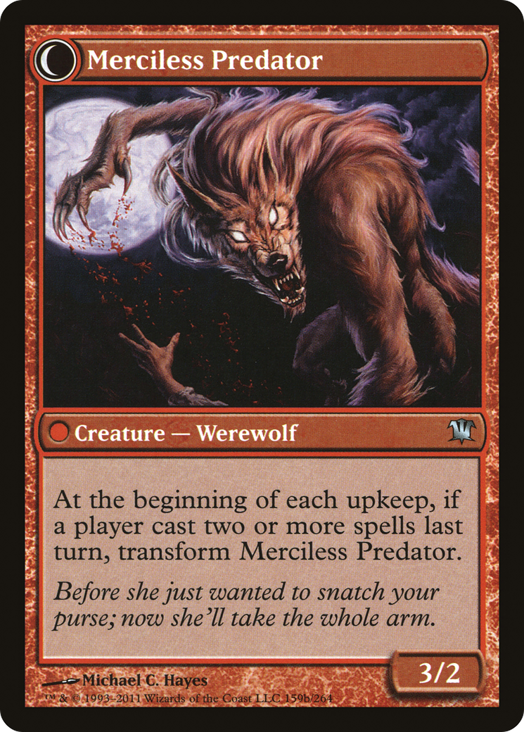 Reckless Waif // Merciless Predator (ISD-159) - Innistrad: (Double Faced Transform) Foil