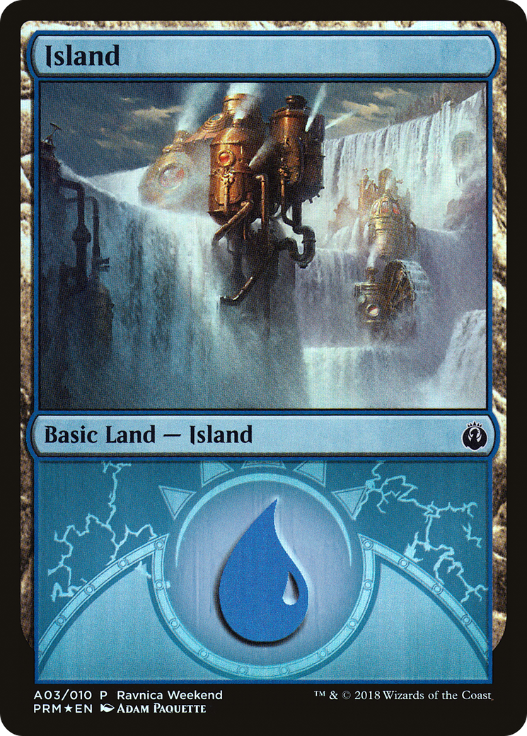 Island (PRWK-A03) - GRN Ravnica Weekend Foil