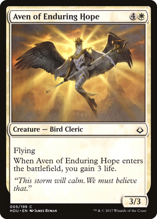 Aven of Enduring Hope (HOU-005) - Hour of Devastation Foil