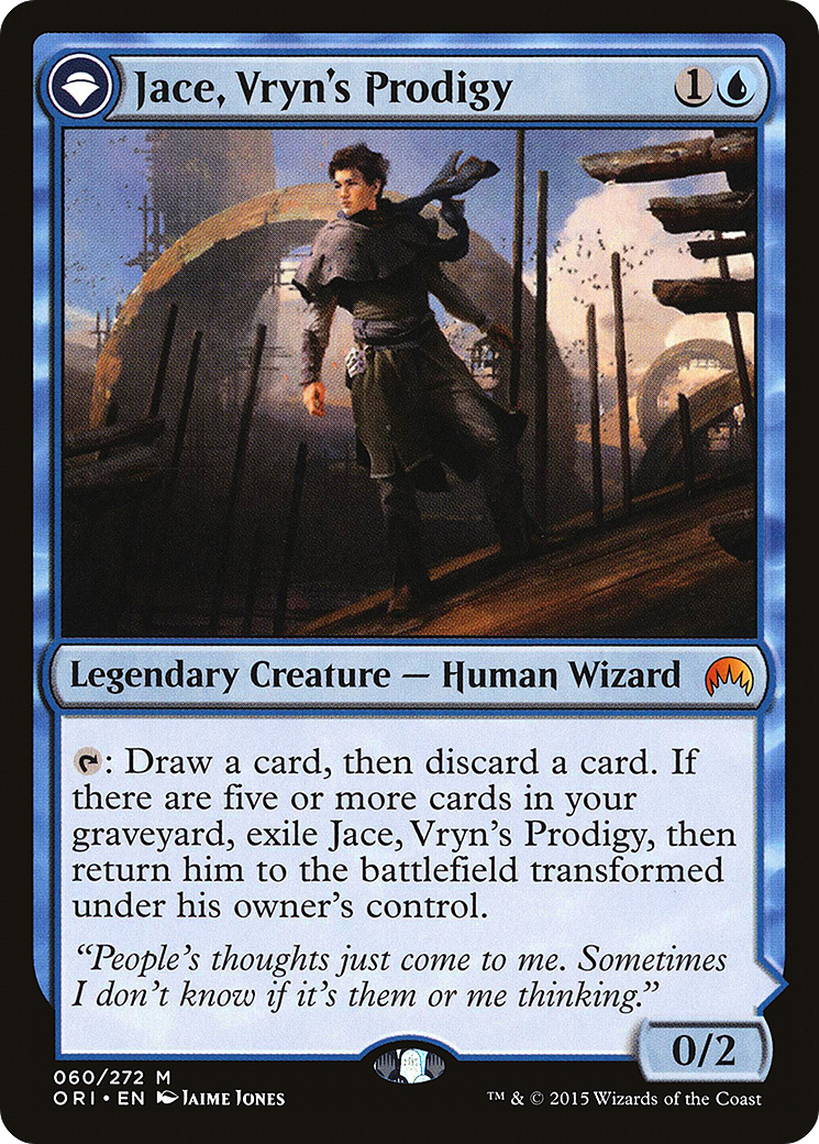 Jace, Vryn's Prodigy // Jace, Telepath Unbound (ORI-060) - Magic Origins: (originpwdfc)