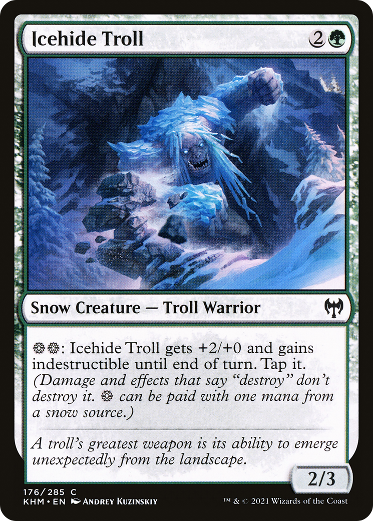 Icehide Troll  (KHM-176) - Kaldheim: (snow)