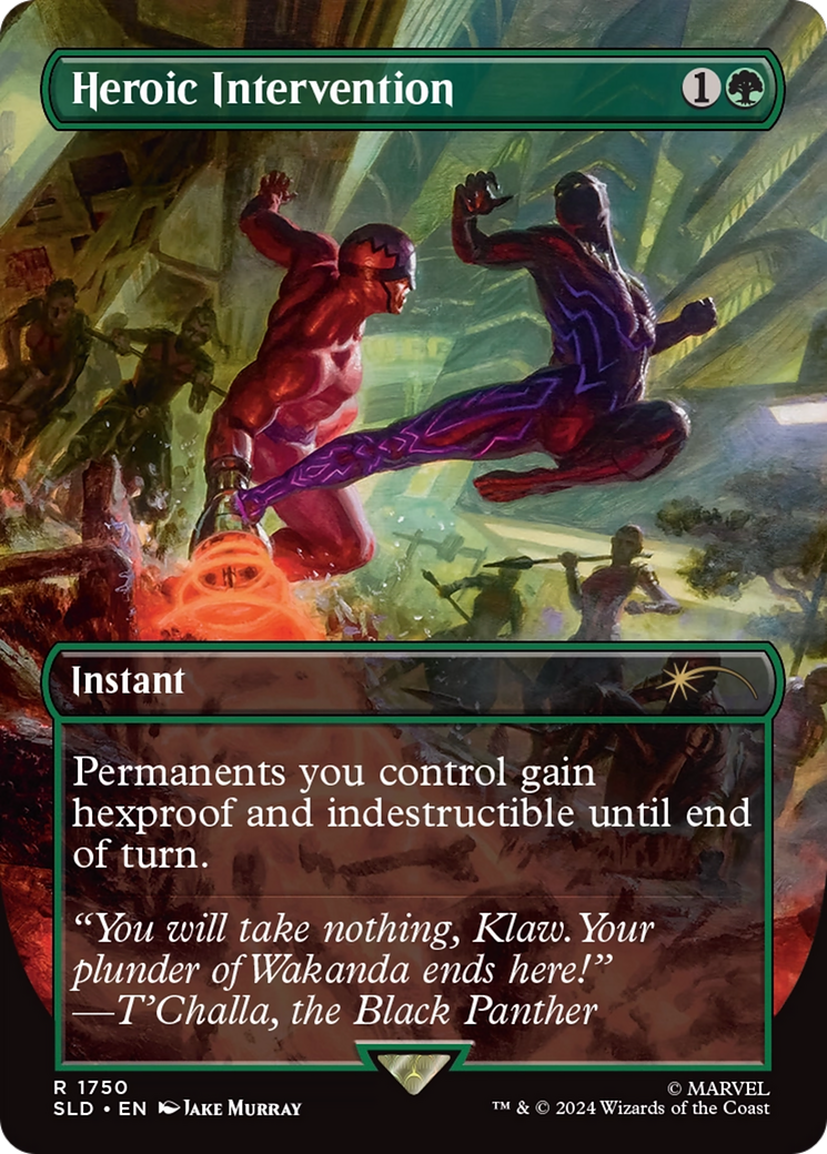 Heroic Intervention  (Borderless)(SLD-1750) - Secret Lair Drop
