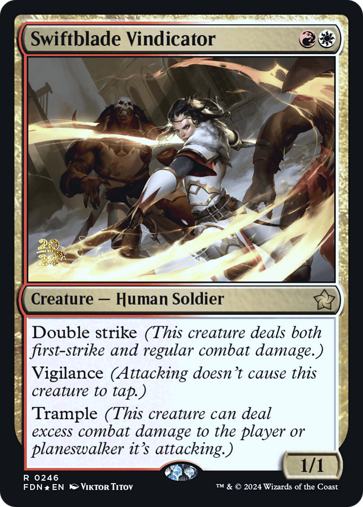 Swiftblade Vindicator (PRE-246) - Foundations Promos (Prerelease) Foil