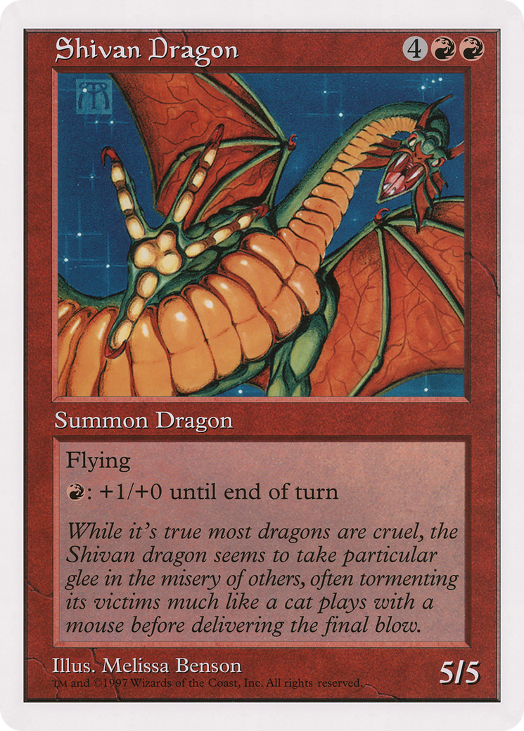 Shivan Dragon (O90P-005) - Oversized 90's Promos