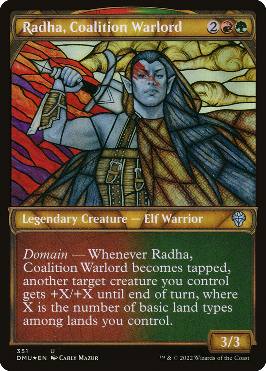 Radha, Coalition Warlord (DMU-351) - Dominaria United: (Showcase) Foil