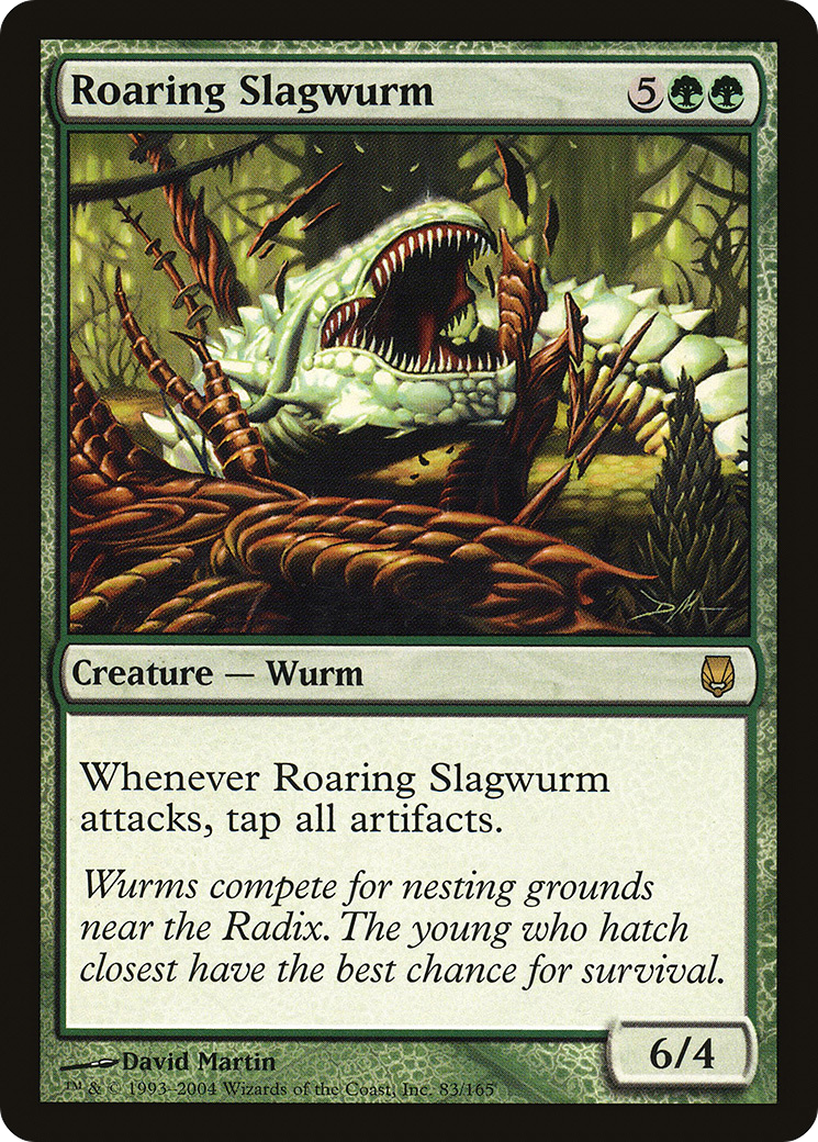 Roaring Slagwurm (DST-083) - Darksteel Foil