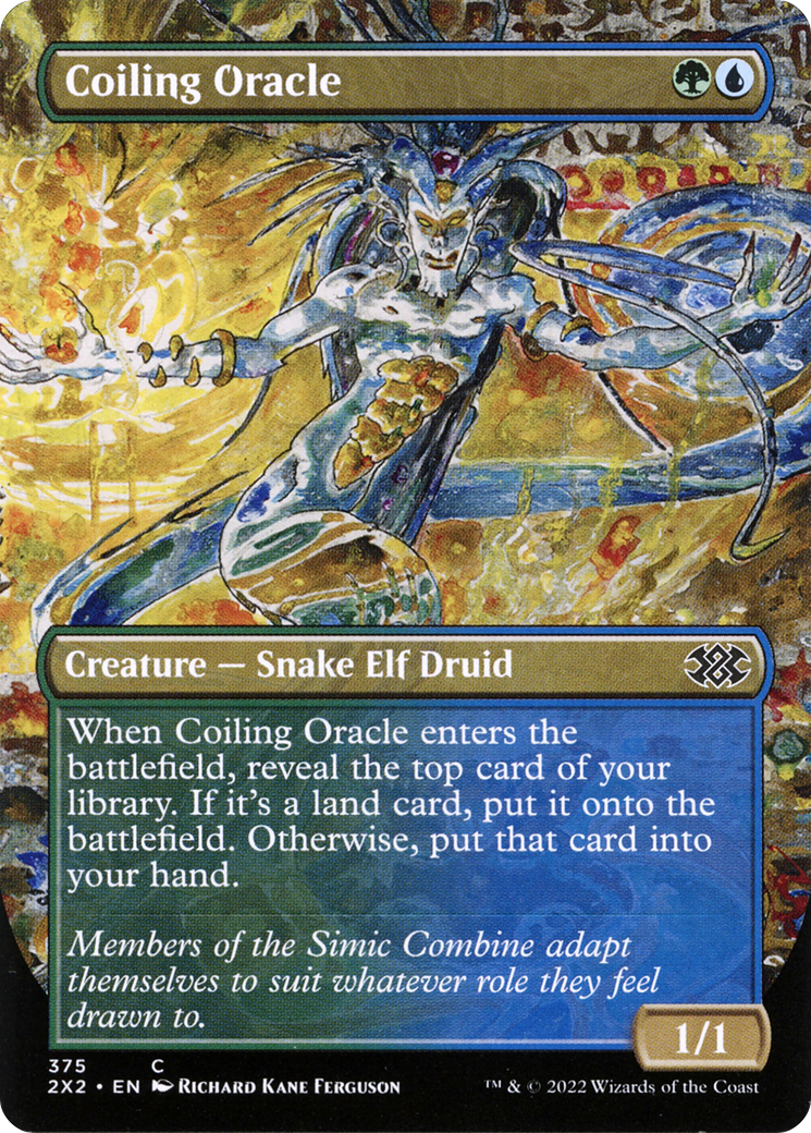 Coiling Oracle  (Borderless)(2X2-375) - Double Masters 2022 Foil