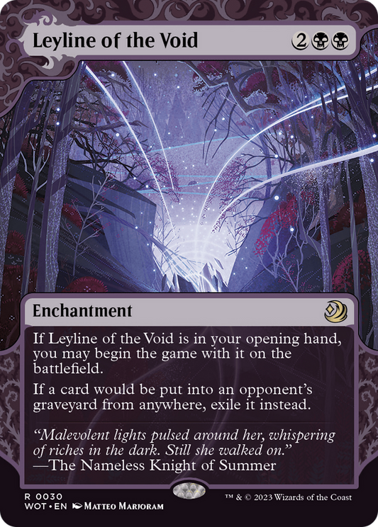 Leyline of the Void (WOT-030) - Wilds of Eldraine: Enchanting Tales: (Showcase) (Borderless) Foil